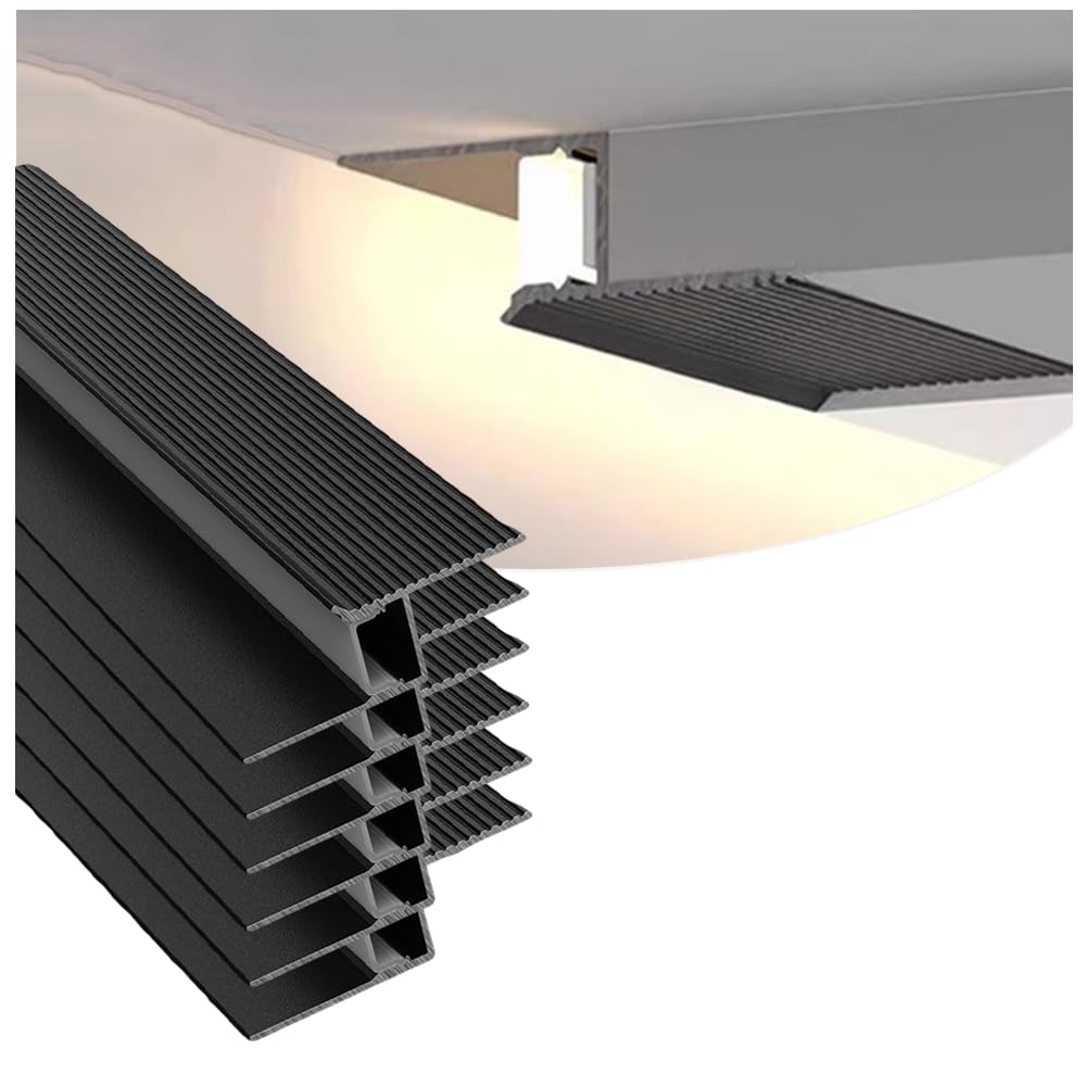 DGLILUAN LED Aluminum Channel Z Shape 3.3 FT/1 Meter Plaster-in